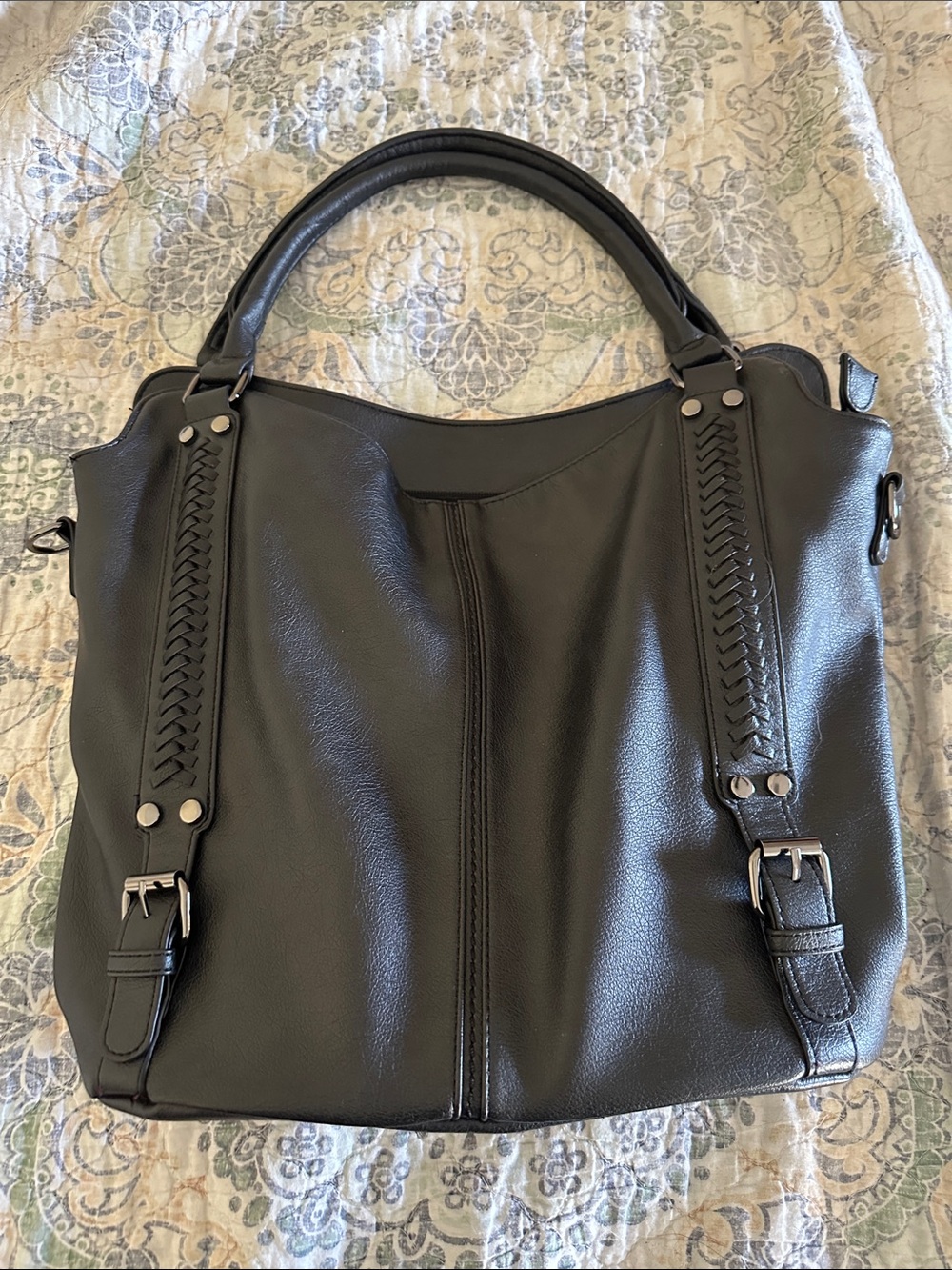 Realer Black Women's Tote Bag - Versatile Everyday Handbag